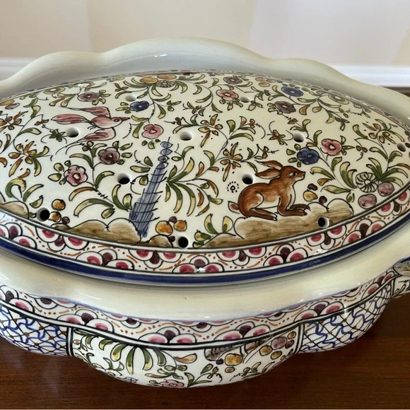 Vintage Ceramica Conimbriga 236 Hand Painted Portugal Pottery, Jardinière flower